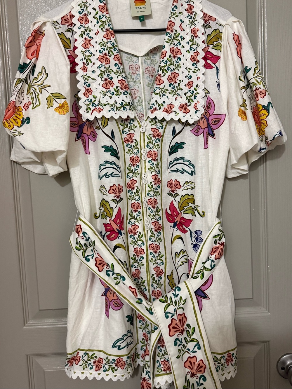FARM Rio belted Floral Insects Romper Size M - Picture 6 of 16